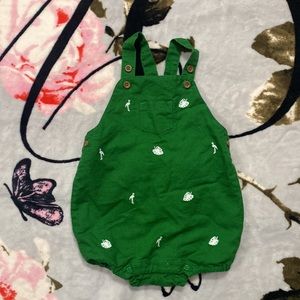 Janie and Jack unisex Romper in green